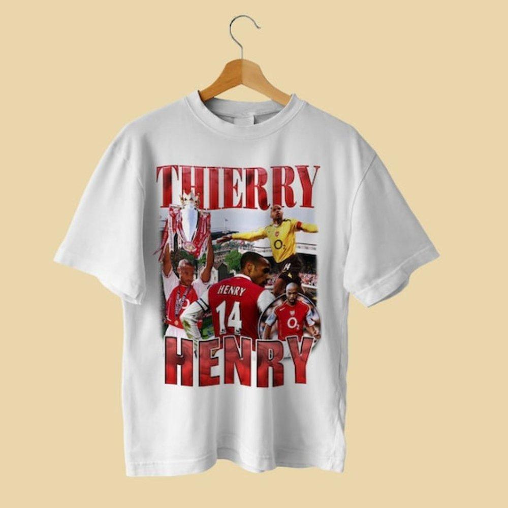 Thierry Henry Arsenal Graphic Football Soccer T Shirt